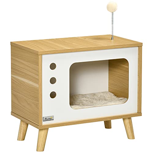 Cama cueva estilo televisor - PAWHUT