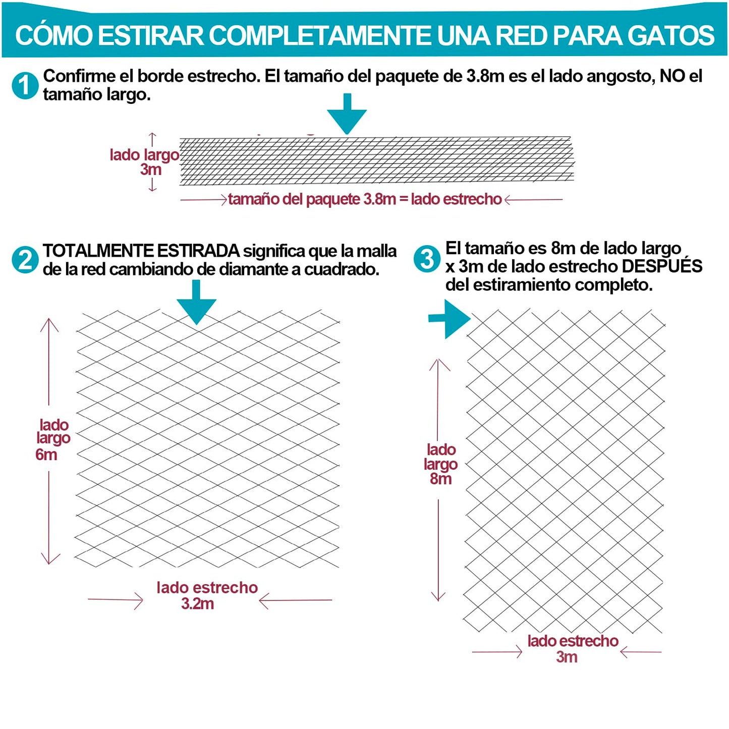 Red de seguridad 8x3m - NIEKILIG