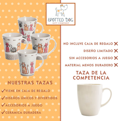 Juego de 4 Tazas para desayuno - SPOTTED DOG GIFT COMPANY