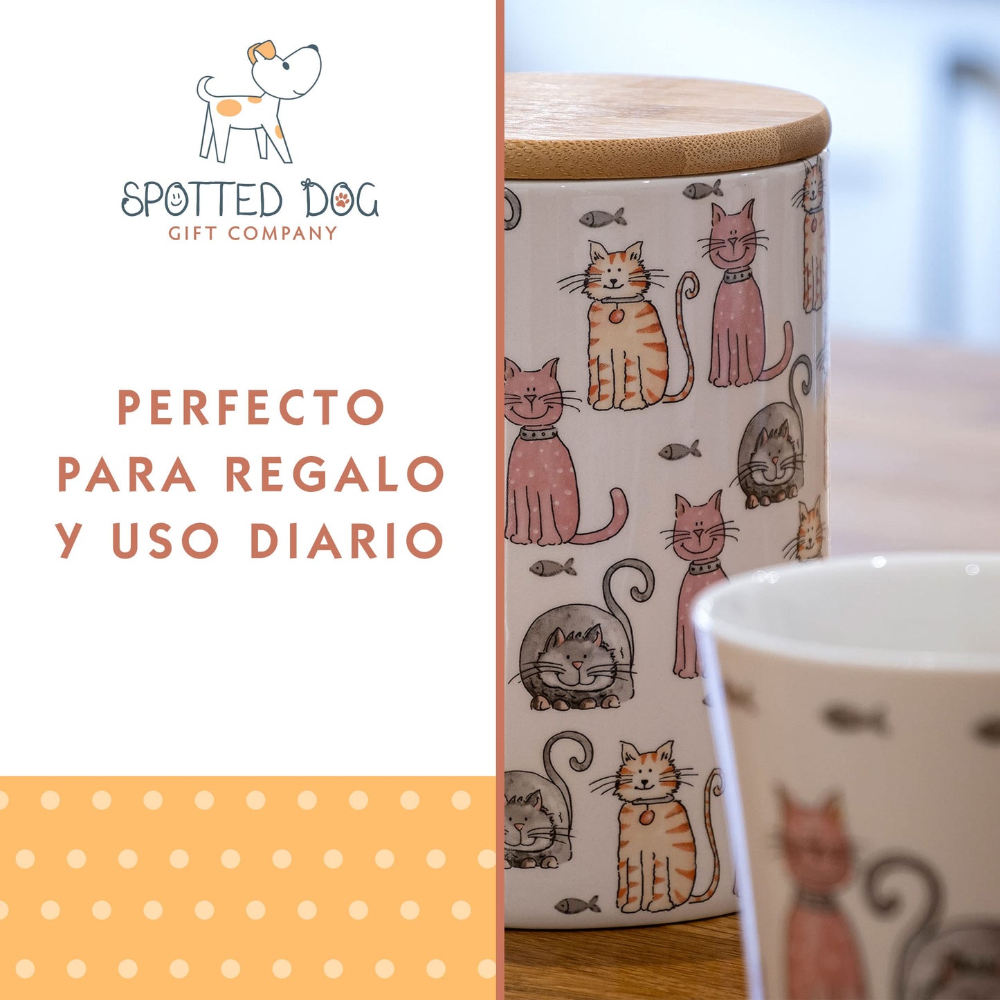 Juego de 4 Tazas para desayuno - SPOTTED DOG GIFT COMPANY