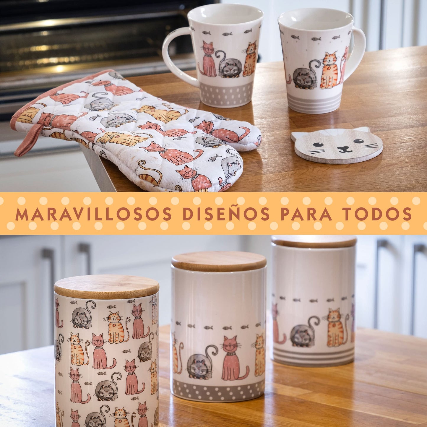 Juego de 4 Tazas para desayuno - SPOTTED DOG GIFT COMPANY